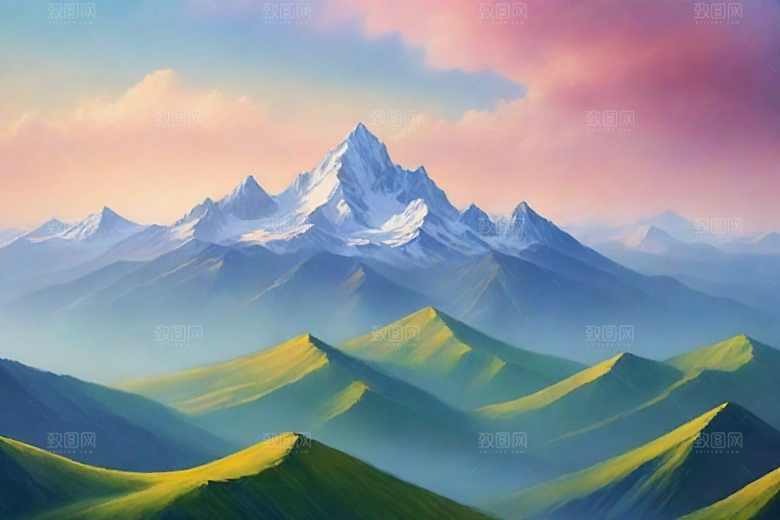 探险之旅山顶的冒险风景