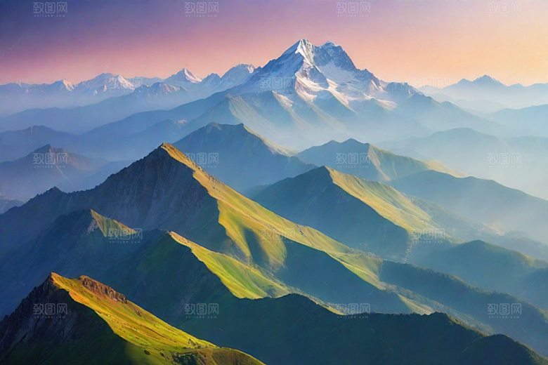 令人陶醉的山顶风景
