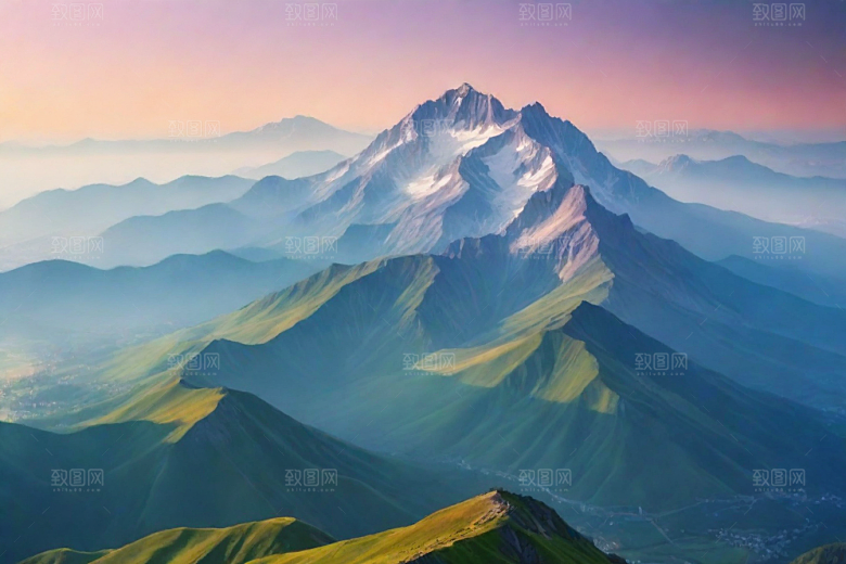 令人陶醉的山顶风景