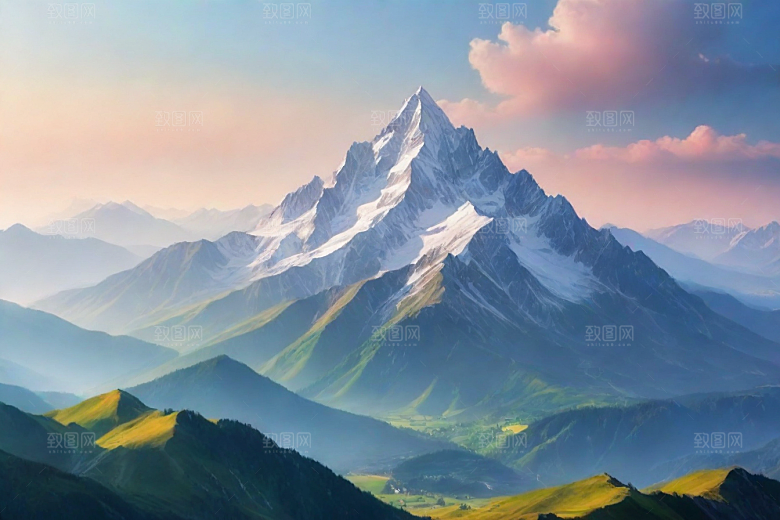 令人陶醉的山顶风景