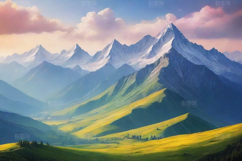 大自然奇观山顶的自然美景