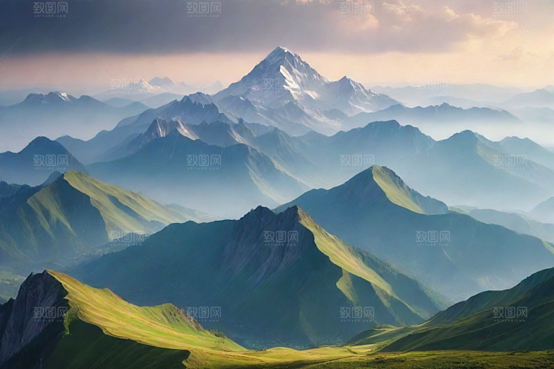 大自然奇观山顶的自然美景