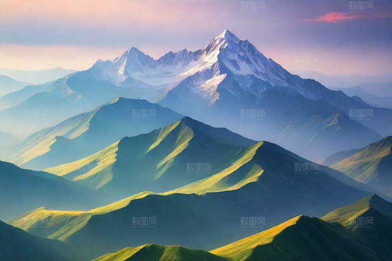 大自然奇观山顶的自然美景