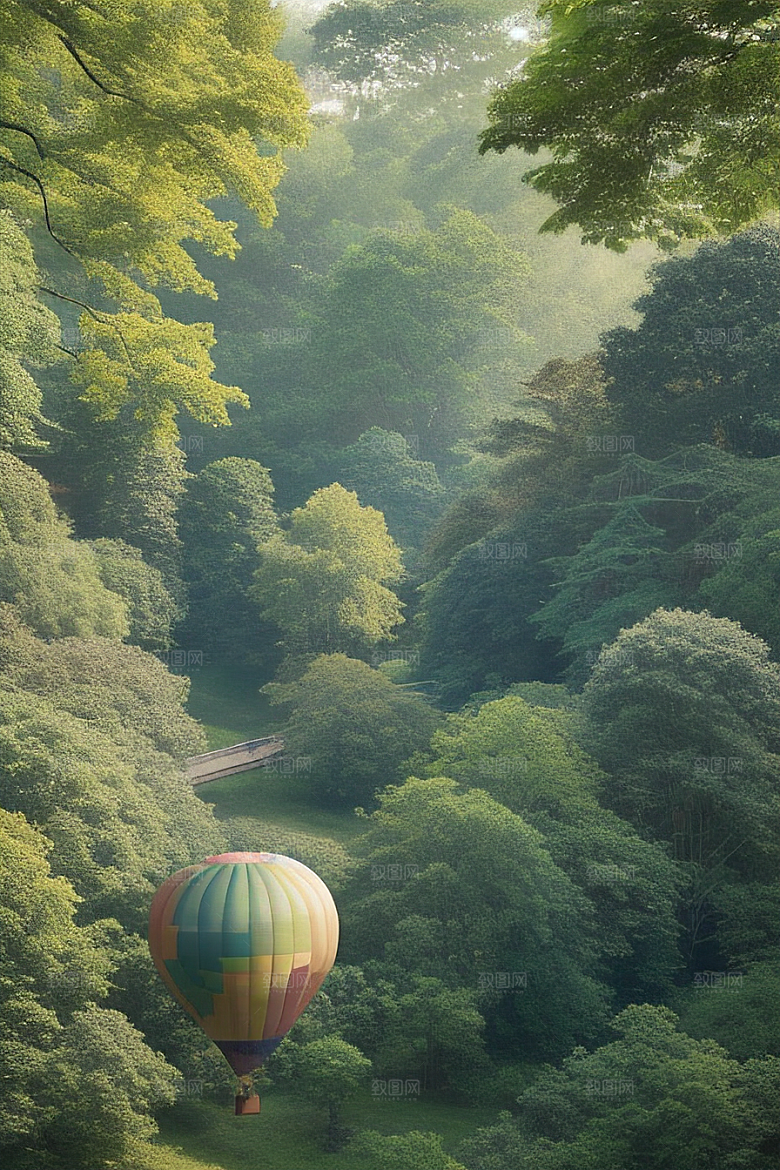 天空奇观热气球俯瞰大地之美