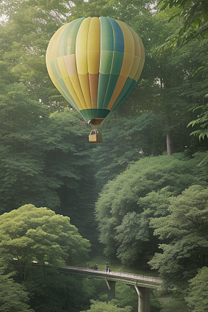 天空奇观热气球俯瞰大地之美