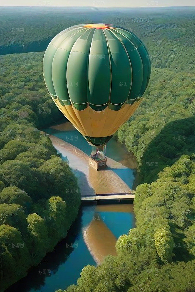 天空奇观热气球俯瞰大地之美