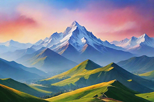舒适惬意山顶放松美景