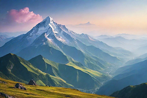 舒适惬意山顶放松美景