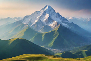 舒适惬意山顶放松美景