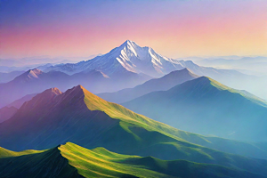 舒适惬意山顶放松美景