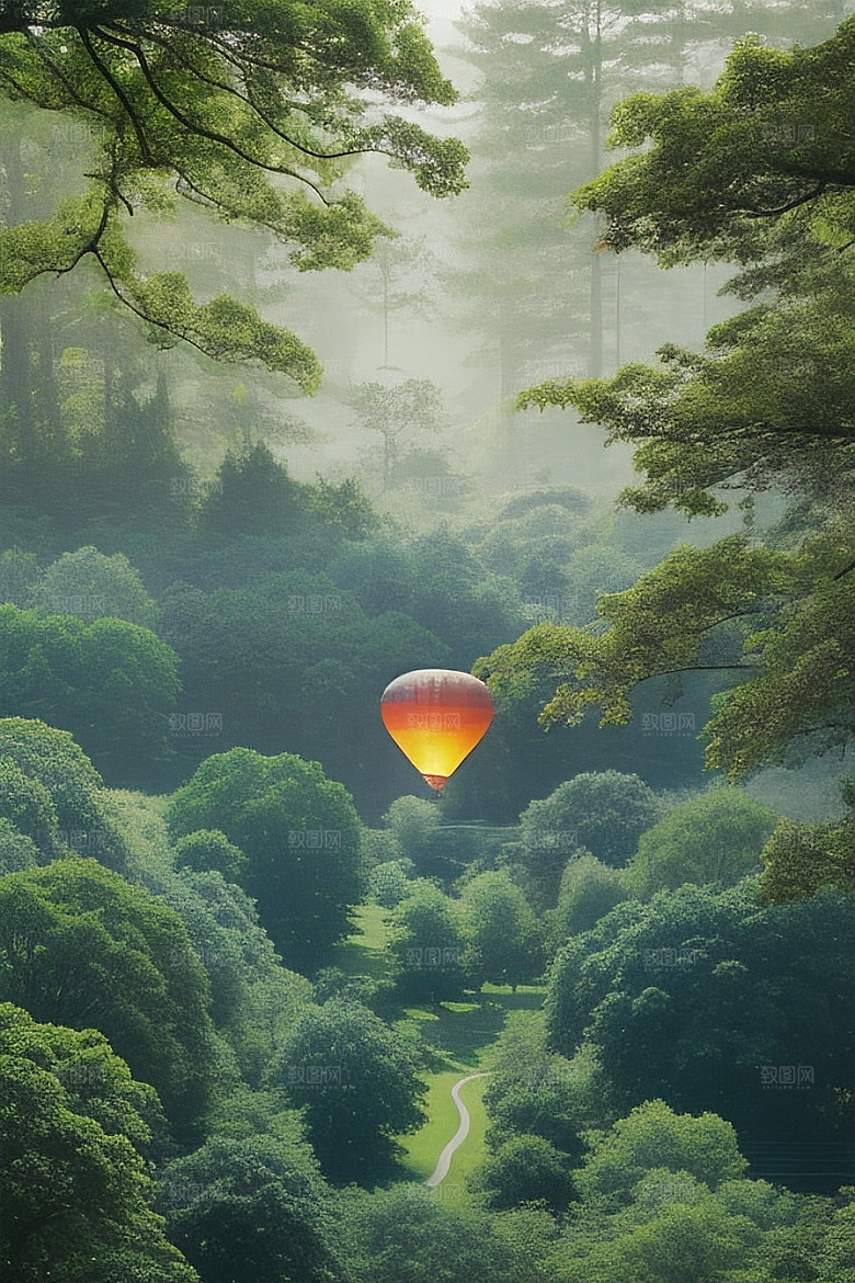梦幻视角热气球中的惊叹与美丽