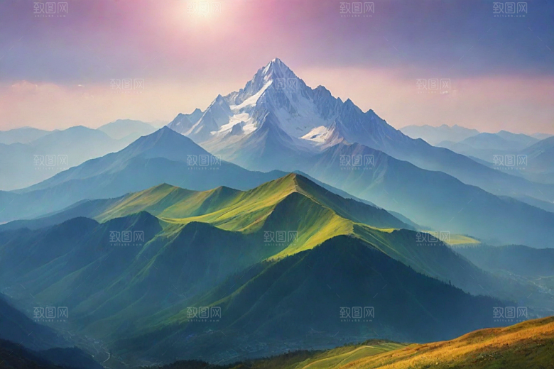陡峭奇峰岩石石壁山顶