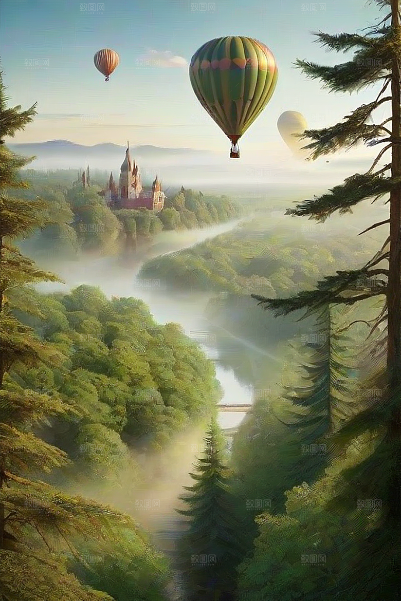幻境飞行热气球中的梦幻与奇观