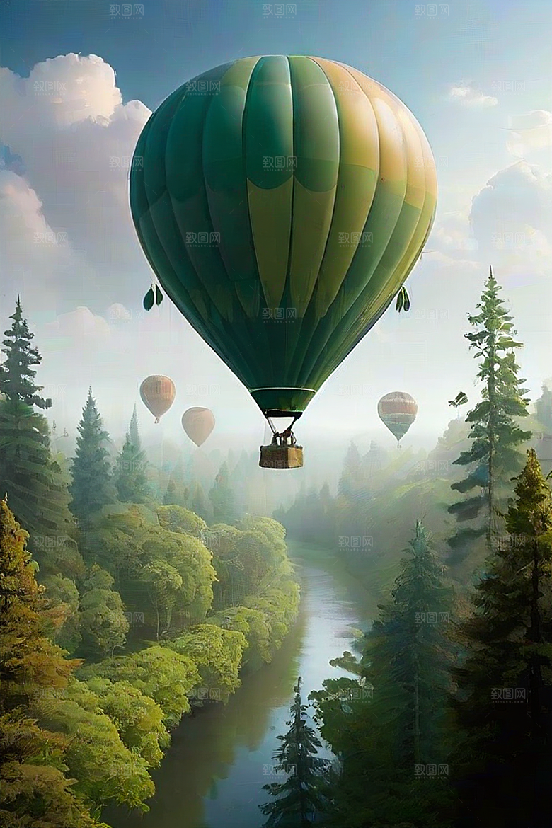 幻境飞行热气球中的梦幻与奇观