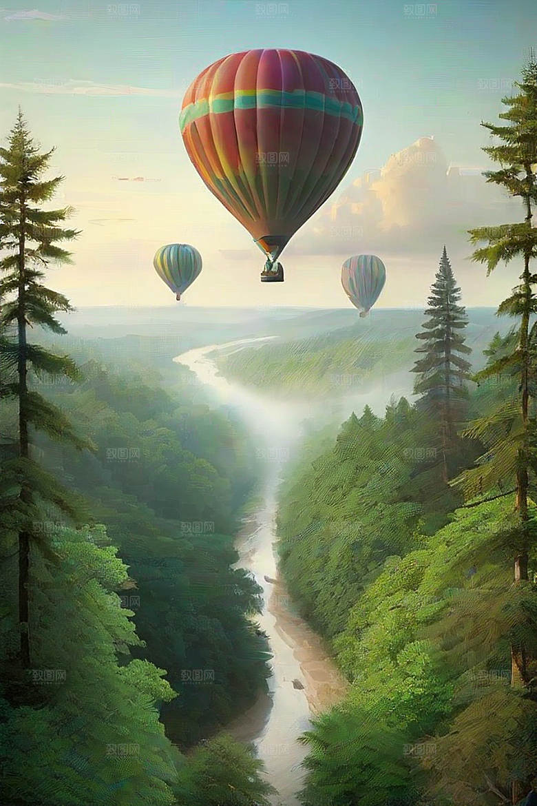 幻境飞行热气球中的梦幻与奇观