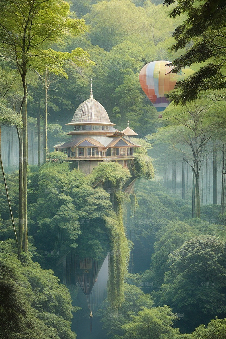 大地之旅热气球中的令人惊叹画面