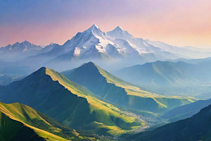 宽广开阔的山顶美景