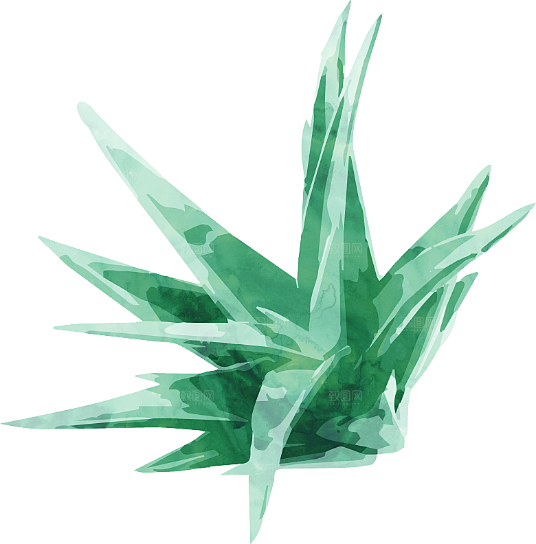 手绘卡通树叶花装饰素材