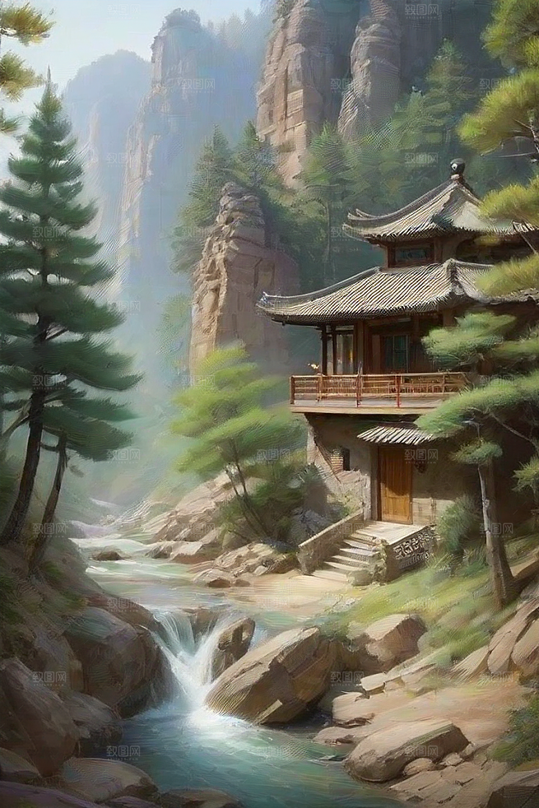 山谷幻景和谐与宁静的完美结合