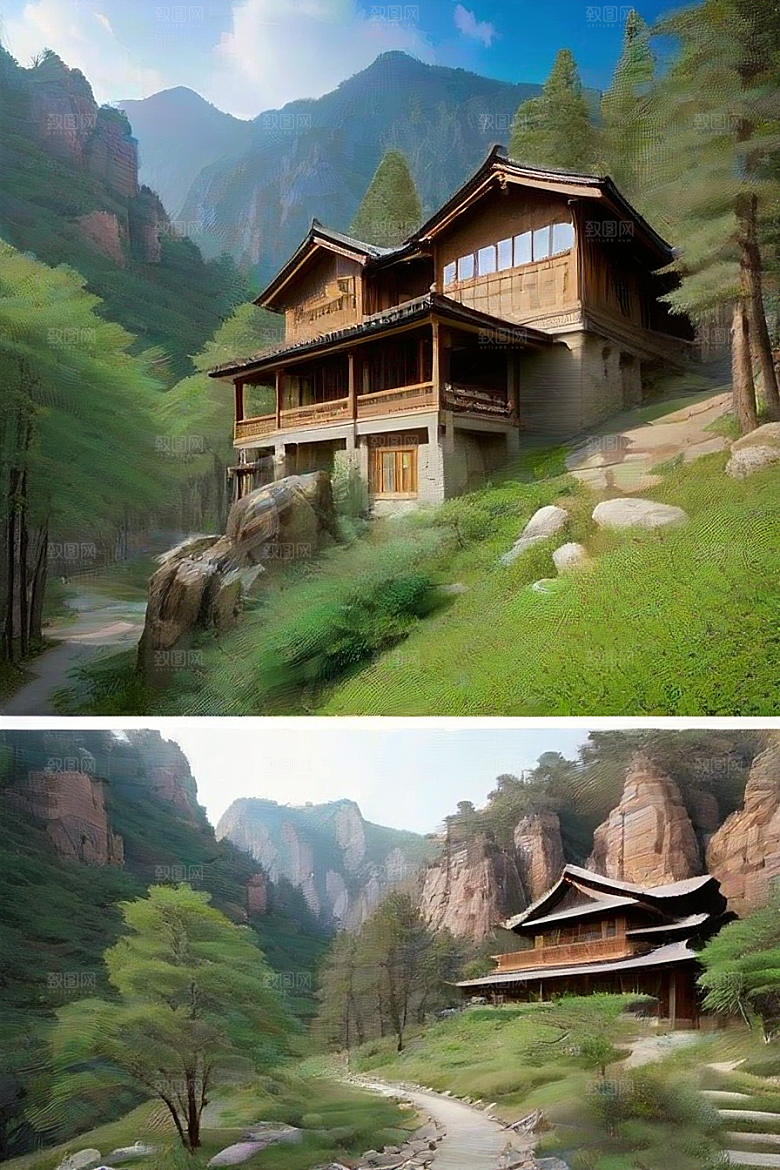 山谷幻景和谐与宁静的完美结合