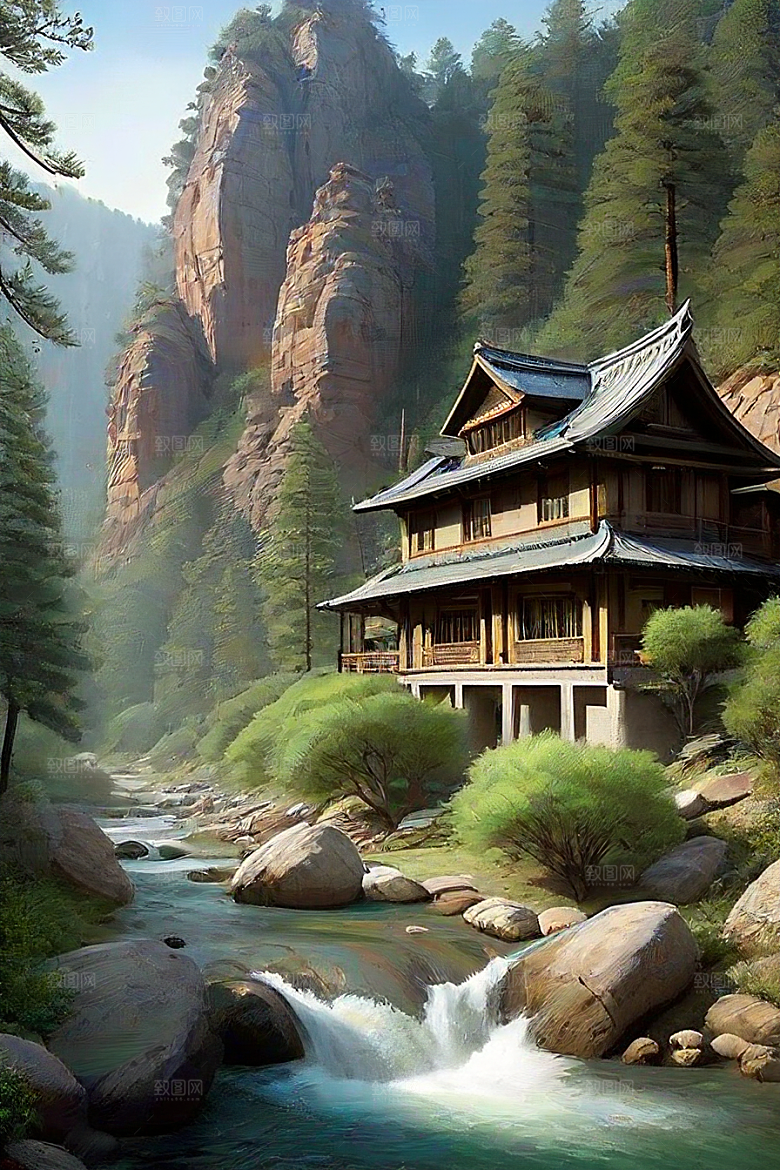 山谷幻景和谐与宁静的完美结合