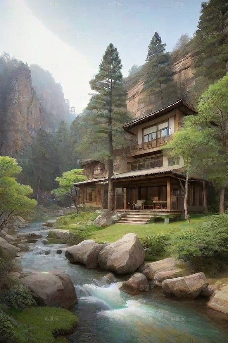 山谷幻景和谐与宁静的完美结合