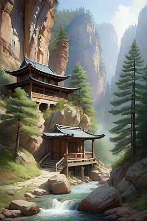 山谷幻景和谐与宁静的完美结合