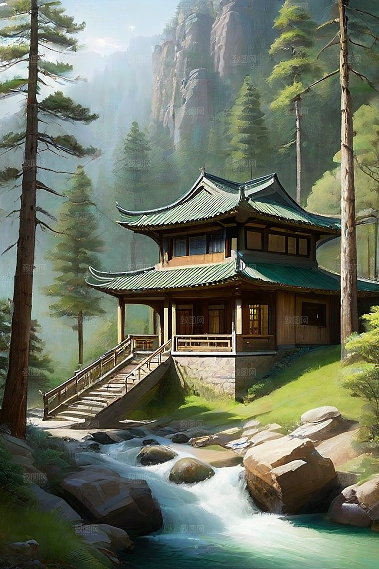 山谷幻景和谐与宁静的完美结合