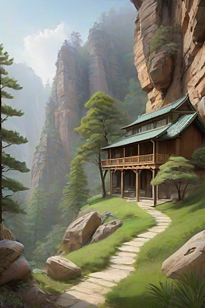 魔幻山谷自然景色与温馨住所的完美结合