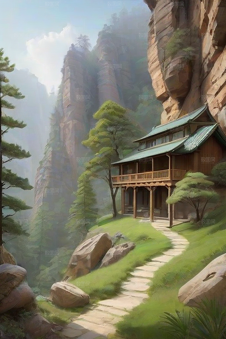 魔幻山谷自然景色与温馨住所的完美结合