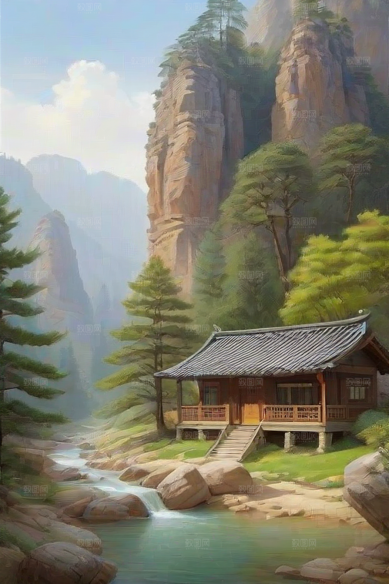 山谷幻景和谐与宁静的完美结合