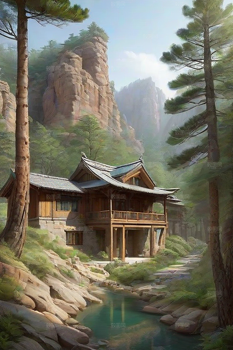 山谷幻景和谐与宁静的完美结合