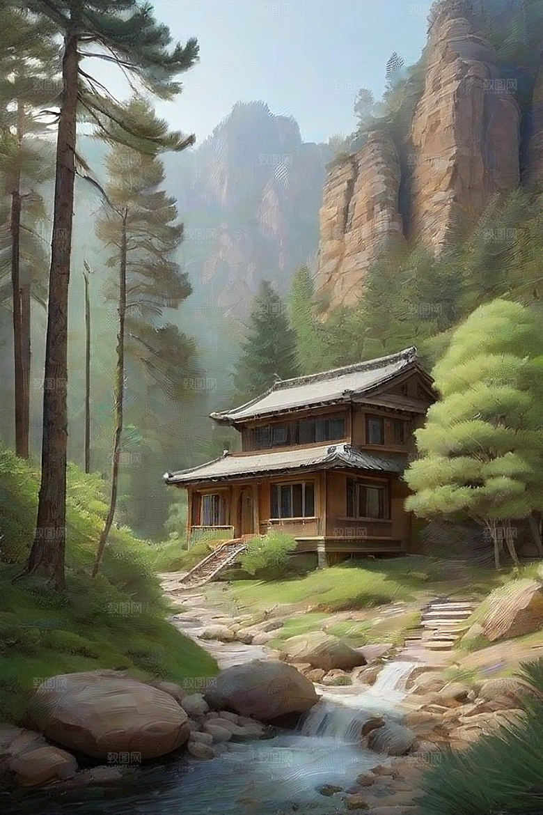 山谷幻景和谐与宁静的完美结合