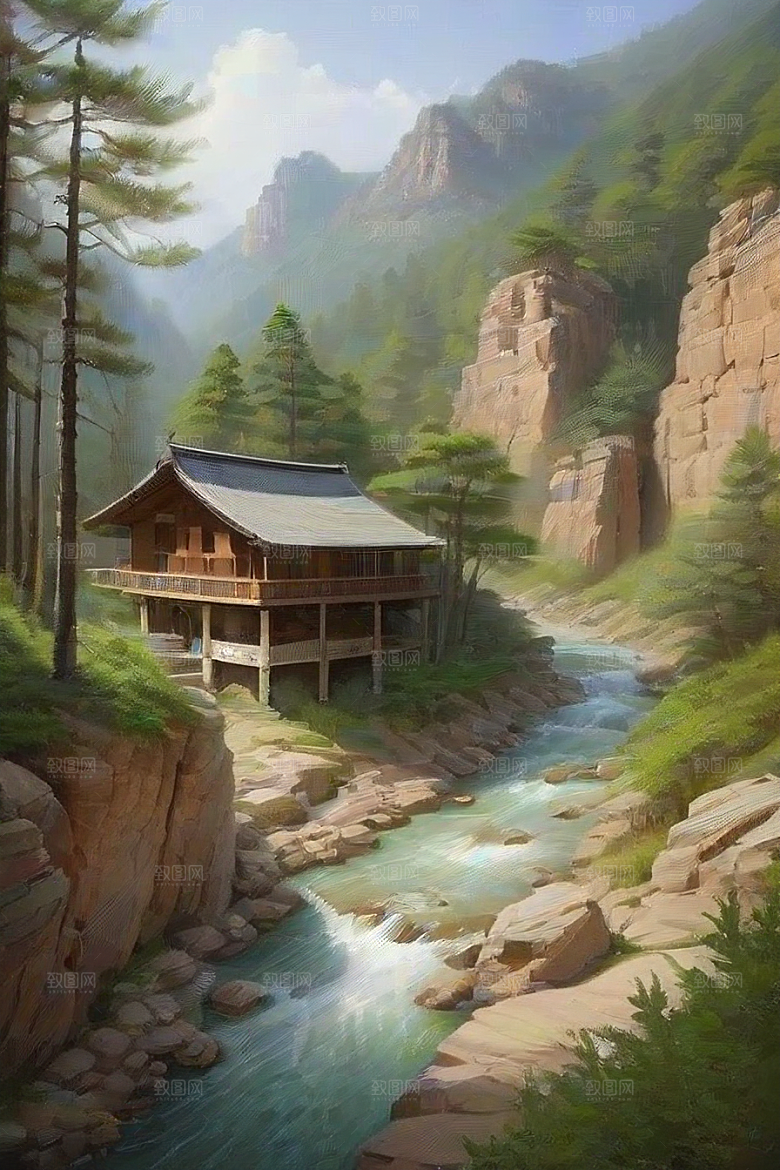 山谷幻景和谐与宁静的完美结合