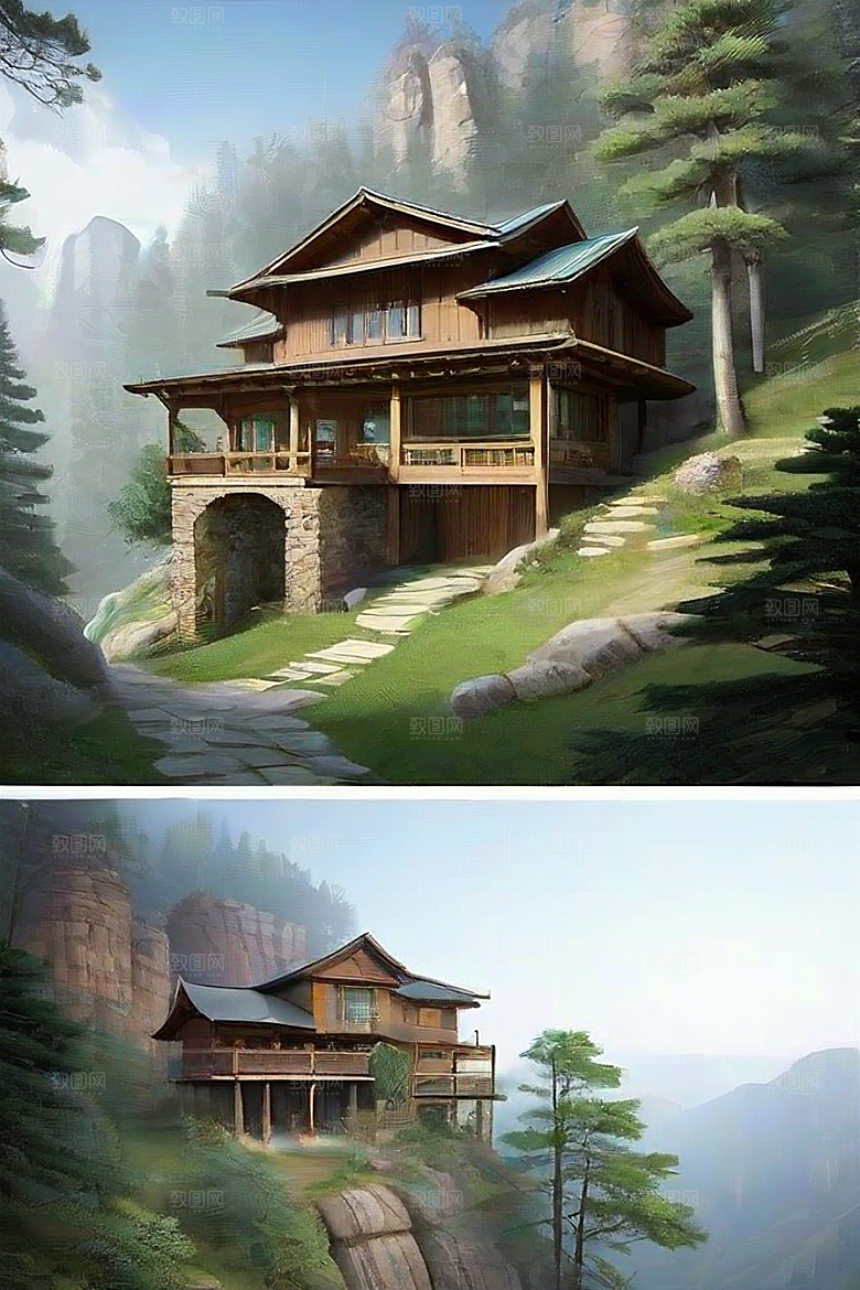山谷幻景和谐与宁静的完美结合