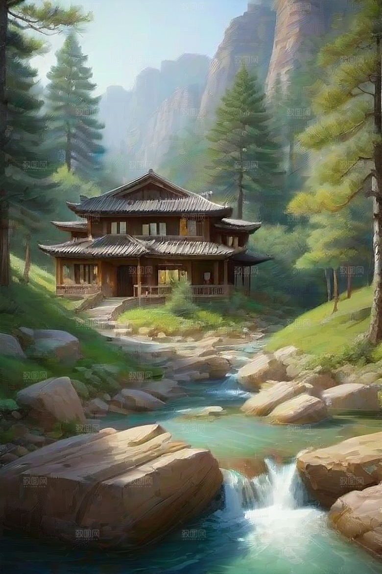山谷幻景和谐与宁静的完美结合