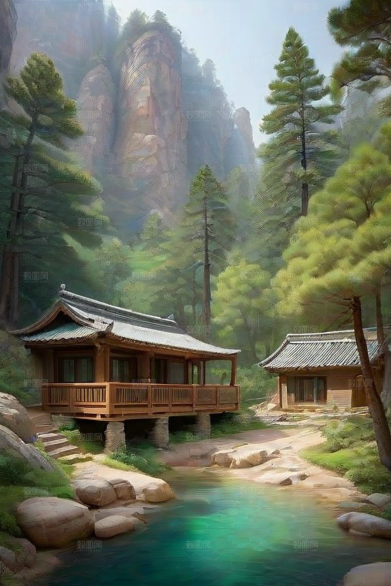 魔幻山谷自然景色与温馨住所的完美结合