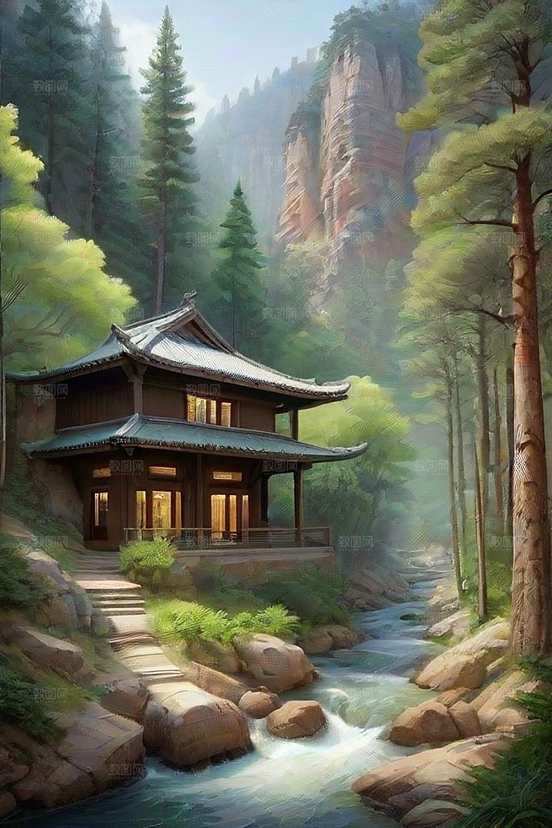 山谷仙境与自然和谐共存的退隐之地