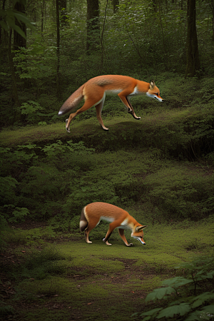 狡猾狐狸的森林狩猎策略