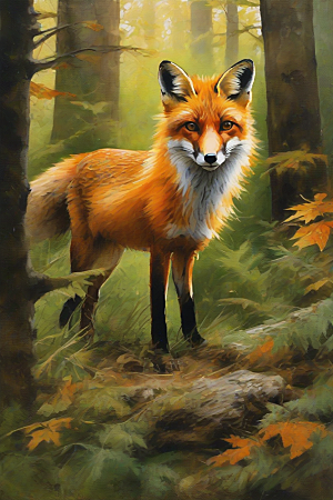 狡猾狐狸森林中的狩猎智慧