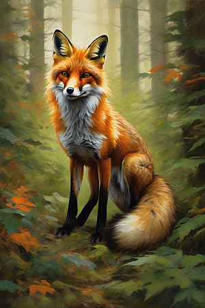 狡猾狐狸森林中的狩猎智慧