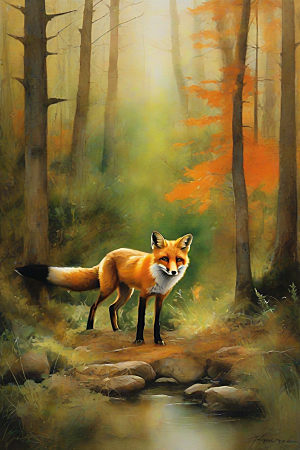 狡猾狐狸的森林狩猎行动