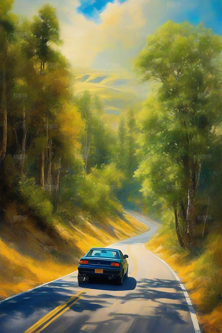 自由之旅驰骋在风景绝美的公路上
