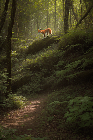 狡猾狐狸的森林徘徊