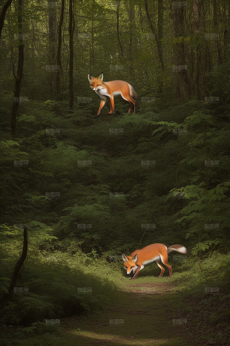 狡猾狐狸的森林狩猎策略