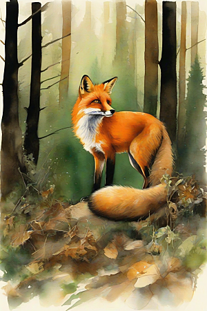 狡猾狐狸的森林狩猎行动