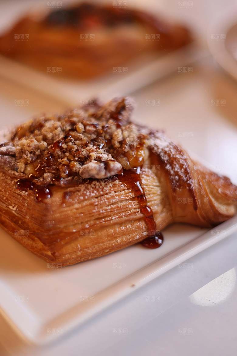 可颂早餐美食特写