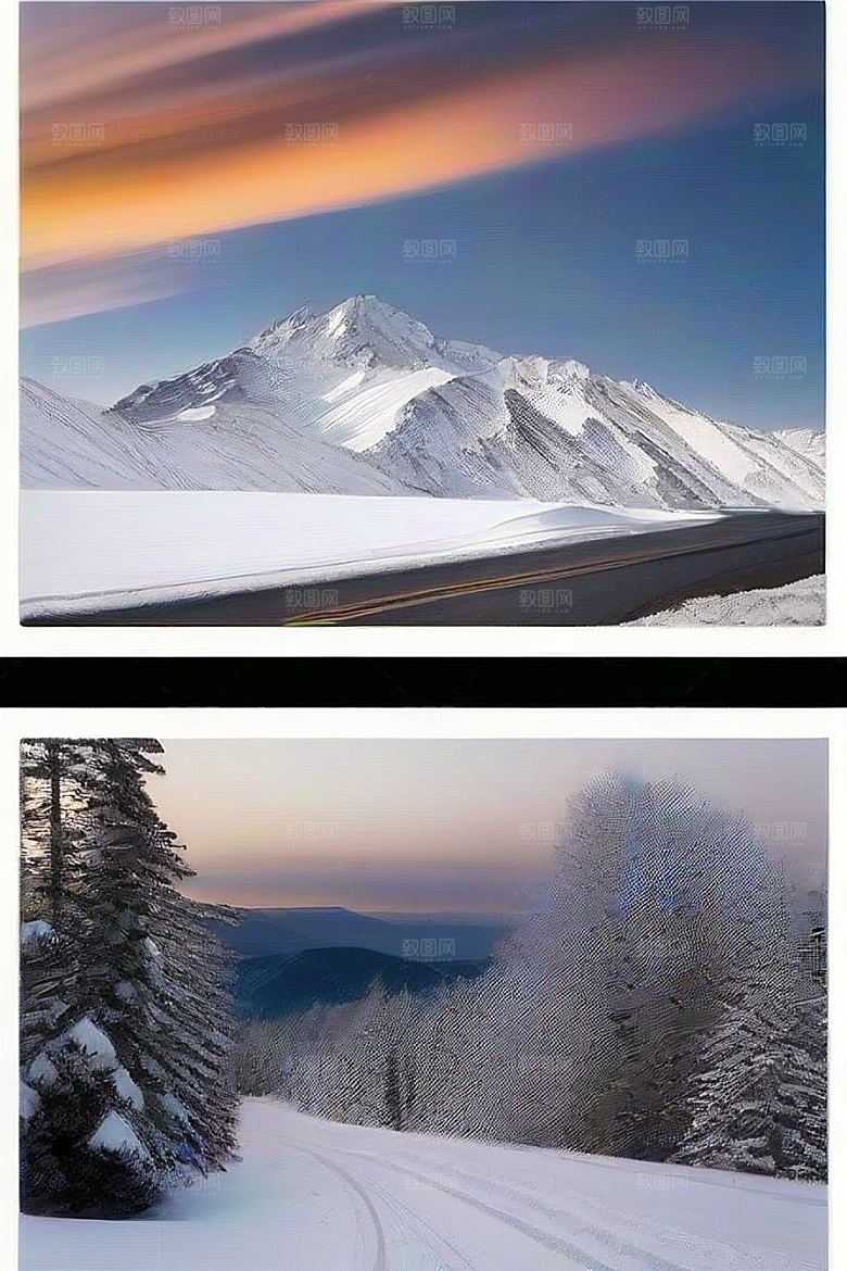冰雪风光雪山之旅的速度与激情