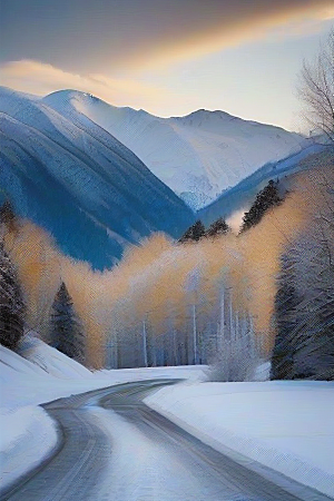 冰雪风光雪山之旅的速度与激情