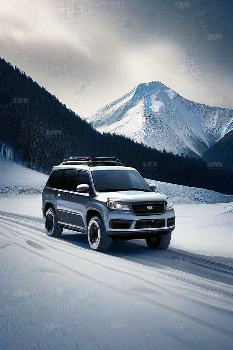 冰雪驾驶征服雪山高峰的畅快之旅